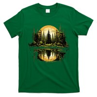 Nature Reflection Forest Trees Outdoor Wildlife T-Shirt