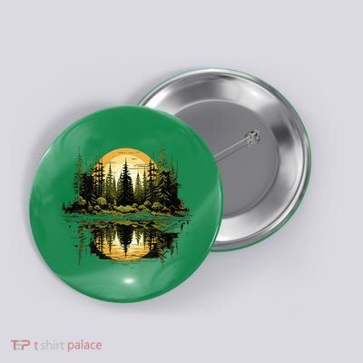 Nature Reflection Forest Trees Outdoor Wildlife Button