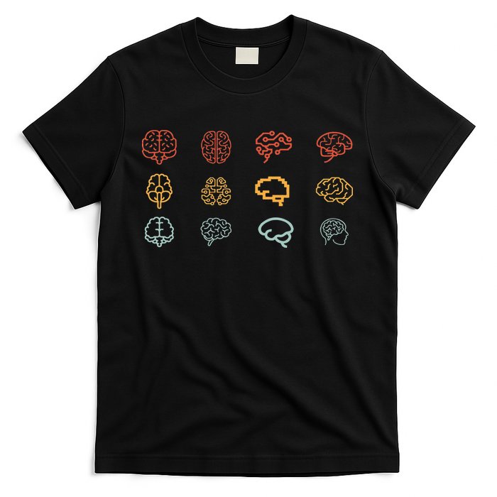 neuroscience retro graphic brain science for neurologist T-Shirt