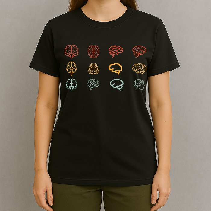 neuroscience retro graphic brain science for neurologist T-Shirt