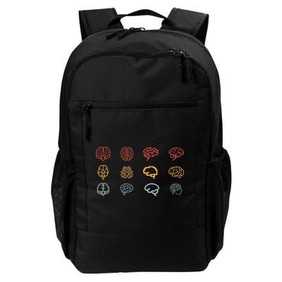 neuroscience retro graphic brain science for neurologist Daily Commute Backpack
