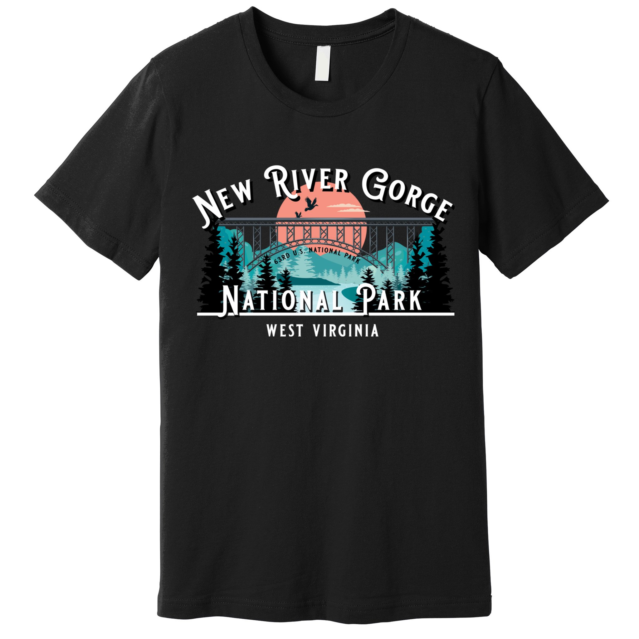 New River Gorge National Park West Virginia USA Souvenir Premium T-Shirt