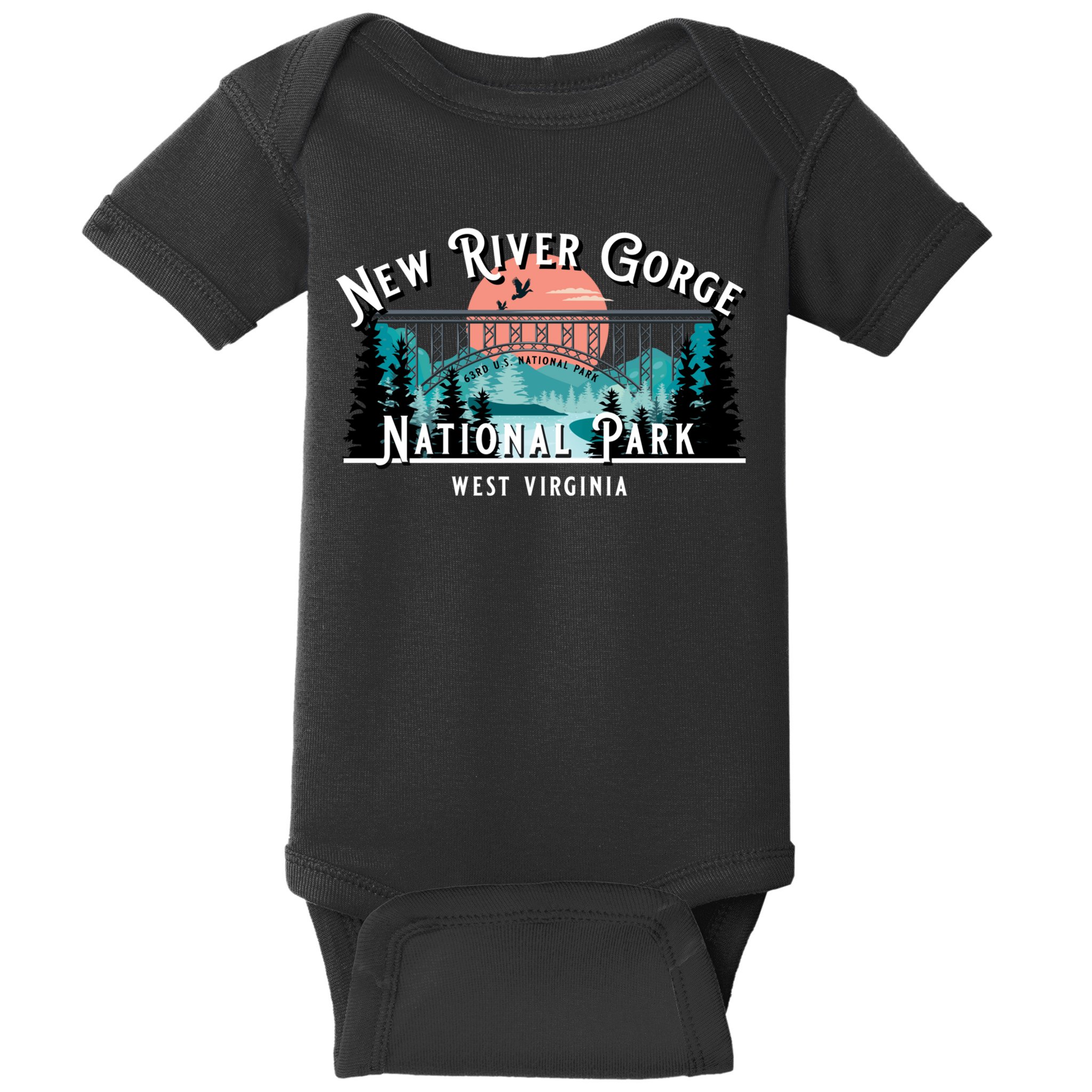 New River Gorge National Park West Virginia USA Souvenir Baby Bodysuit
