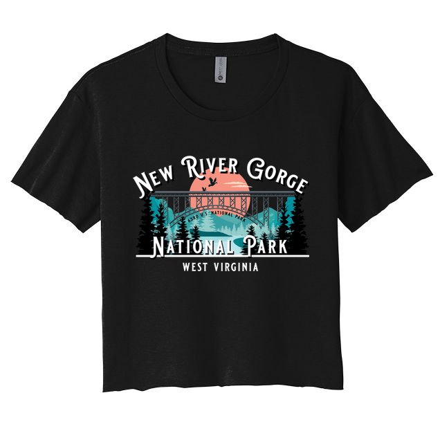 New River Gorge National Park West Virginia USA Souvenir Crop Top
