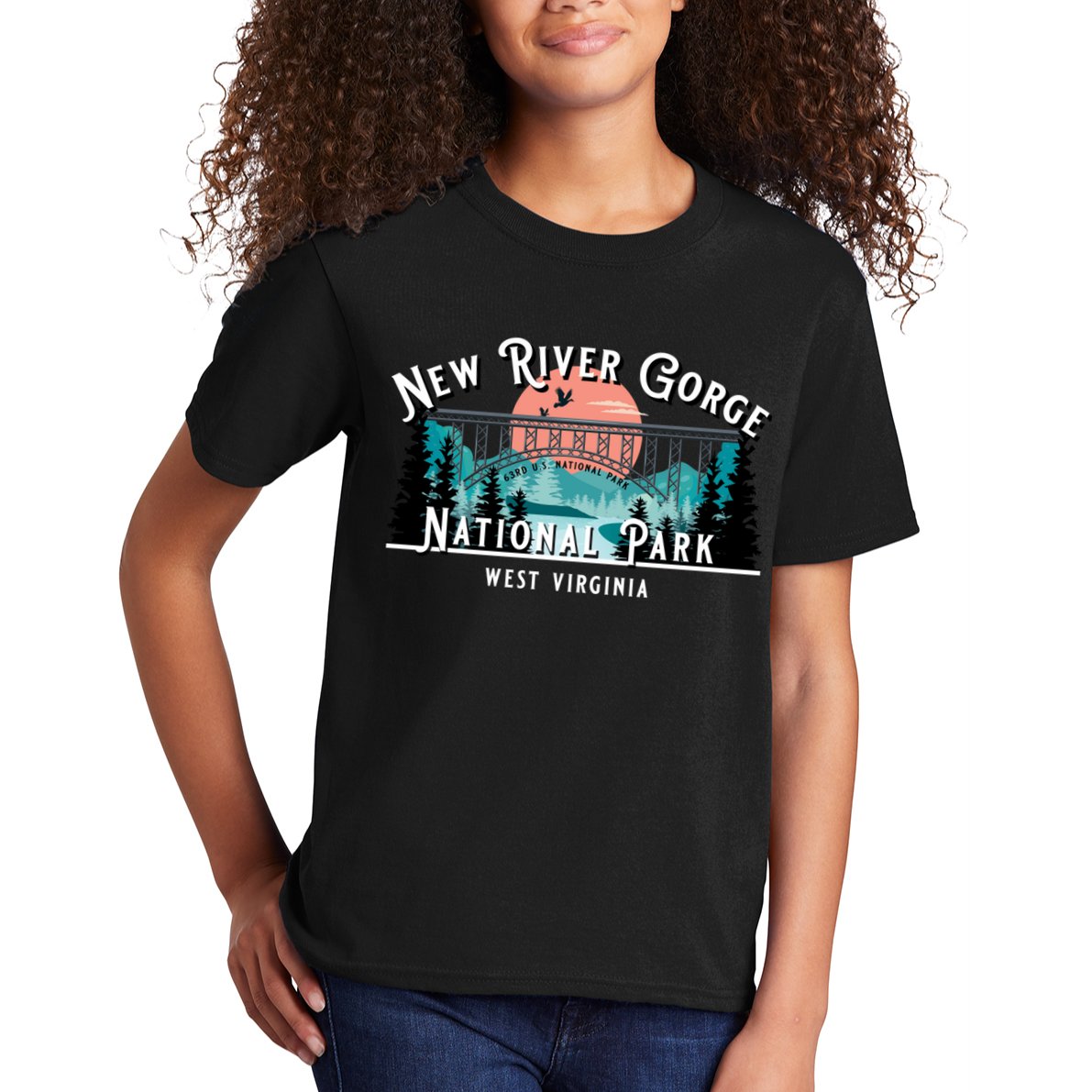 New River Gorge National Park West Virginia USA Souvenir Kids T-Shirt