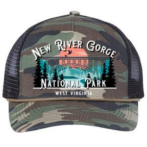 New River Gorge National Park West Virginia USA Souvenir Retro Rope Trucker Hat Cap