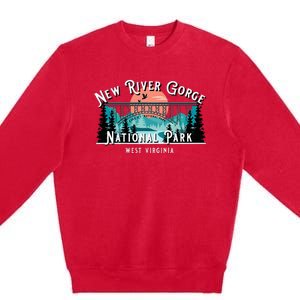 New River Gorge National Park West Virginia Usa Souvenir Premium Crewneck Sweatshirt