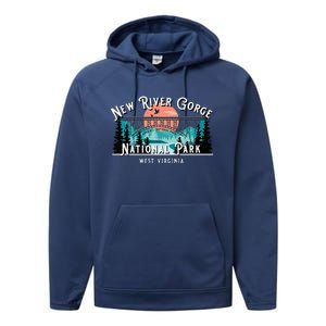 New River Gorge National Park West Virginia Usa Souvenir Performance Fleece Hoodie