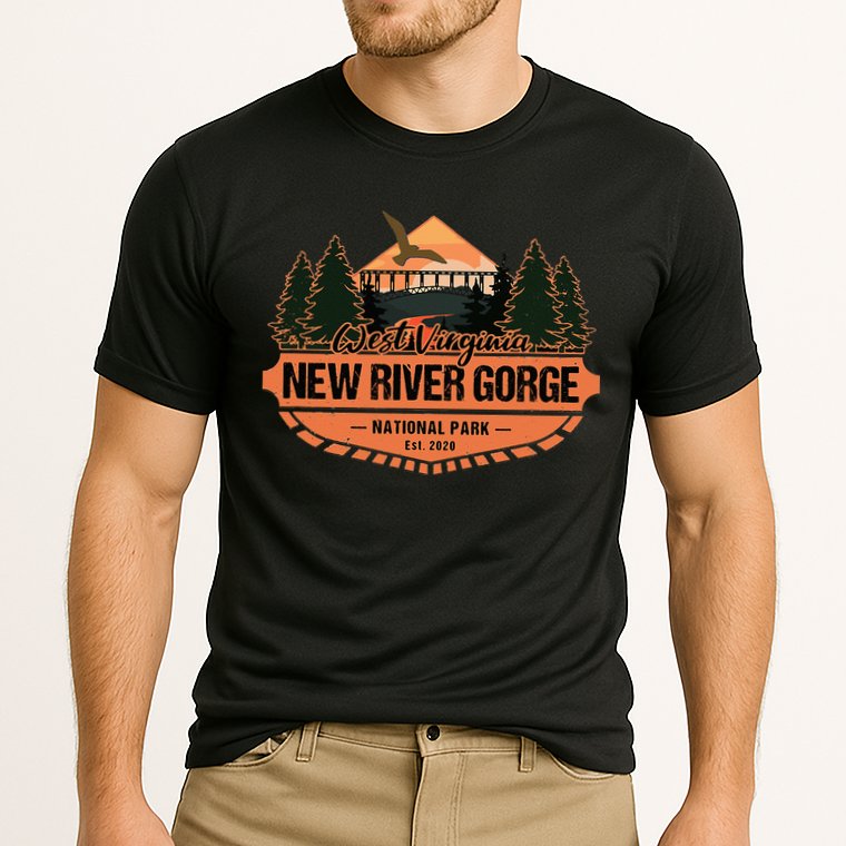 New River Gorge National Park West Virginia Hiking Souvenir Cooling Performance Crew T-Shirt