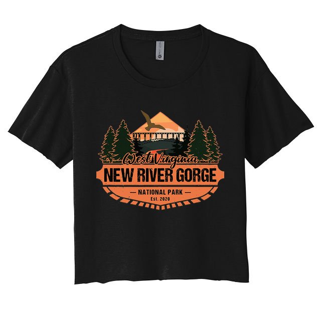 New River Gorge National Park West Virginia Hiking Souvenir Crop Top