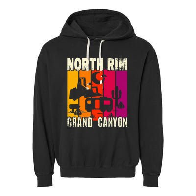 North Rim Grand Canyon Camping Garment-Dyed Fleece Hoodie