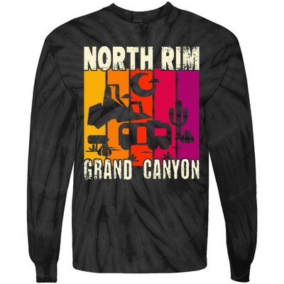 North Rim Grand Canyon Camping Tie-Dye Long Sleeve Shirt