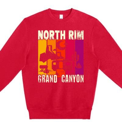 North Rim Grand Canyon Camping Premium Crewneck Sweatshirt