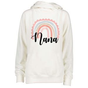 Nana Rainbow Grandma Christmas Mother's Day Womens Funnel Neck Pullover Hood