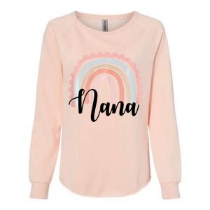 Nana Rainbow Grandma Christmas Mother's Day Womens California Wash Sweatshirt