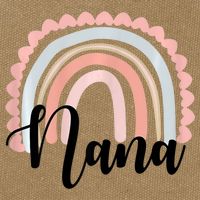 Nana Rainbow Grandma Christmas Mother's Day Cotton Canvas Backpack