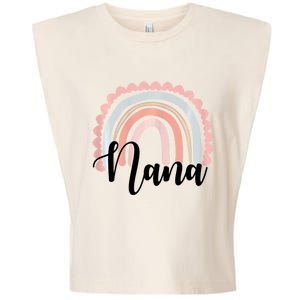 Nana Rainbow Grandma Christmas Mother's Day Garment-Dyed Women's Muscle Tee