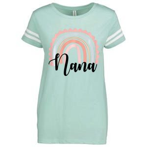 Nana Rainbow Grandma Christmas Mother's Day Enza Ladies Jersey Football T-Shirt