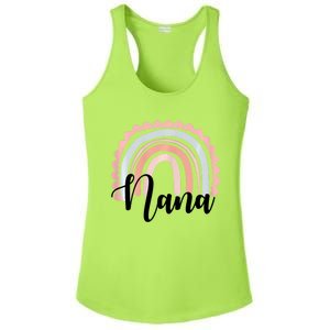 Nana Rainbow Grandma Christmas Mother's Day Ladies PosiCharge Competitor Racerback Tank