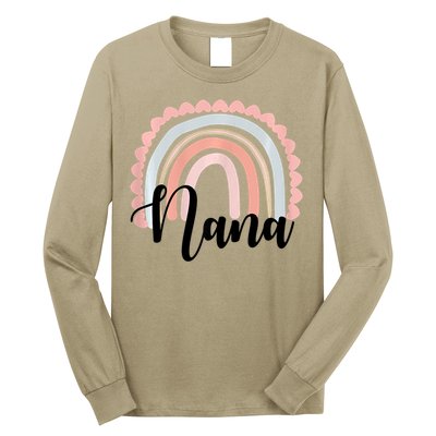 Nana Rainbow Grandma Christmas Mother's Day Long Sleeve Shirt