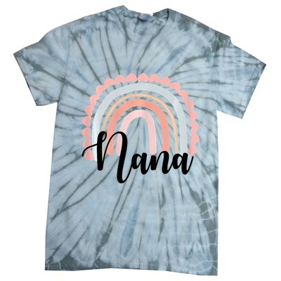 Nana Rainbow Grandma Christmas Mother's Day Tie-Dye T-Shirt