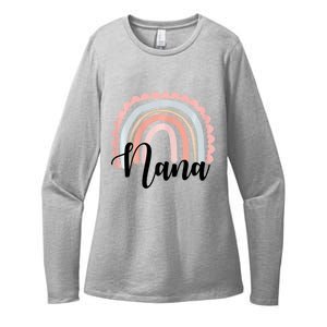 Nana Rainbow Grandma Christmas Mother's Day Womens CVC Long Sleeve Shirt