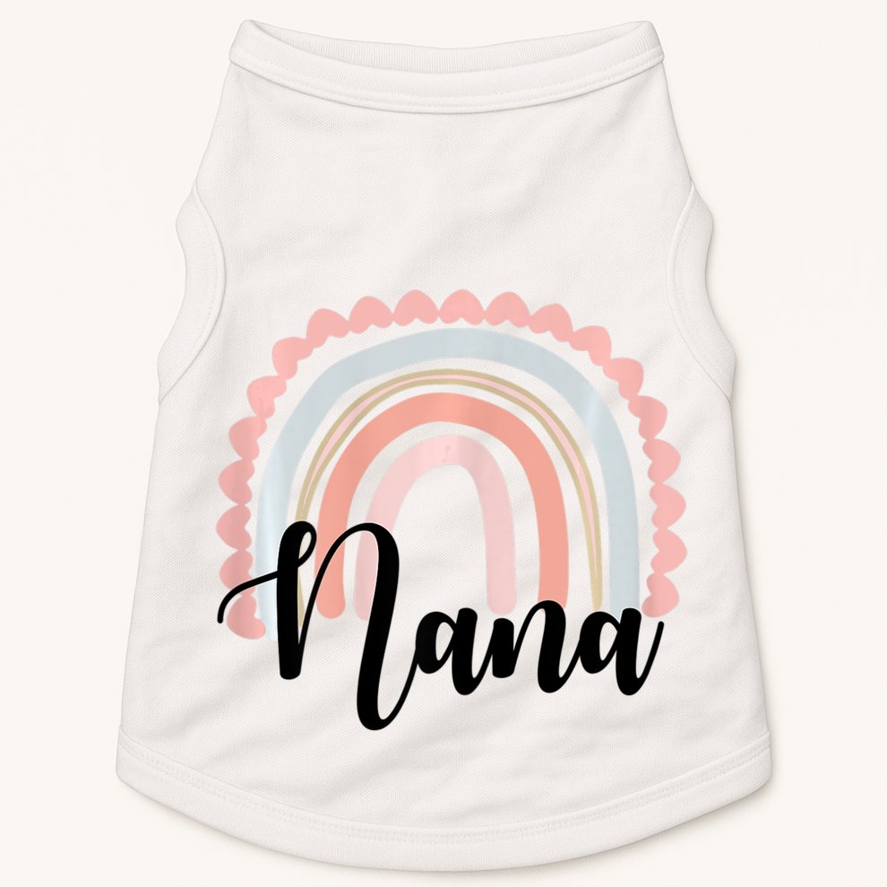 Nana Rainbow Grandma Christmas Mother's Day Doggie Tank