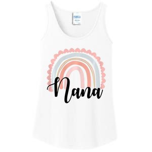 Nana Rainbow Grandma Christmas Mother's Day Ladies Essential Tank