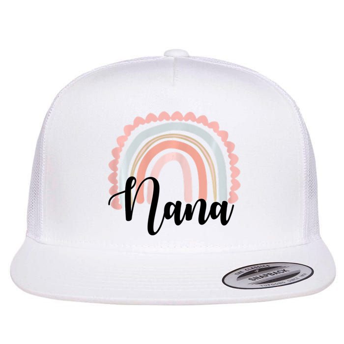 Nana Rainbow Grandma Christmas Mother's Day Flatbill Hat