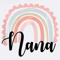 Nana Rainbow Grandma Christmas Mother's Day Flatbill Hat