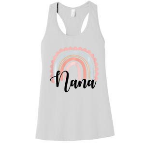 Nana Rainbow Grandma Christmas Mother's Day Women's Racerback Tank