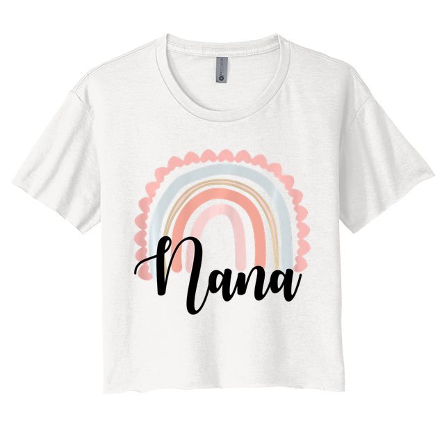 Nana Rainbow Grandma Christmas Mother's Day Crop Top