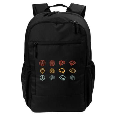 Neuroscience Retro Graphic Brain Science For Neurologist Daily Commute Backpack