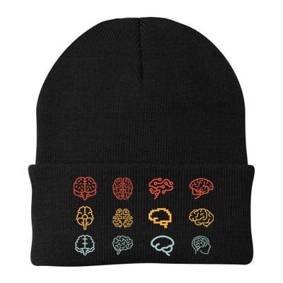 Neuroscience Retro Graphic Brain Science For Neurologist Knit Cap Winter Beanie