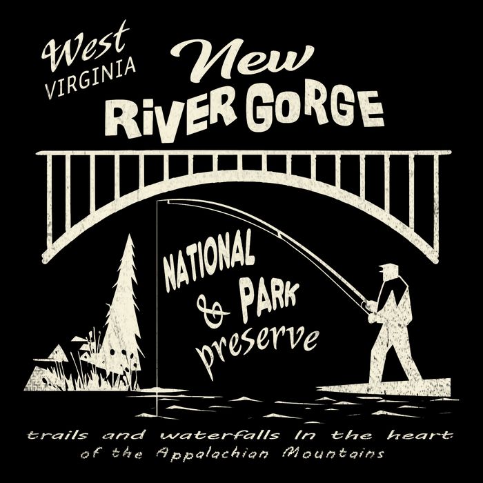 New River Gorge Appalachian Mountains Cooling Performance Crew T-Shirt