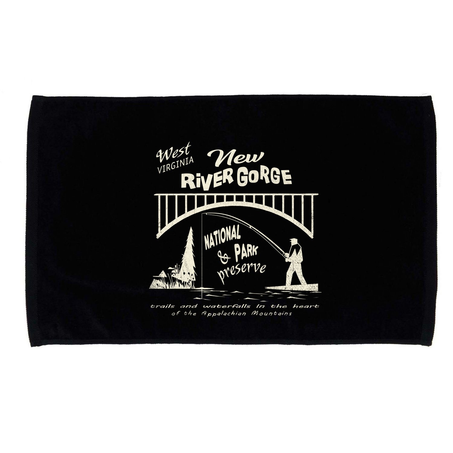 New River Gorge Appalachian Mountains Microfiber Hand Towel