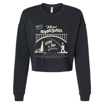 New River Gorge Appalachian Mountains Cropped Pullover Crew