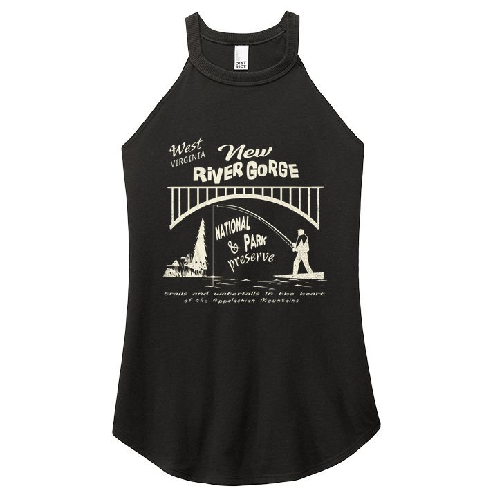 New River Gorge Appalachian Mountains Women's Perfect Tri Rocker Tank