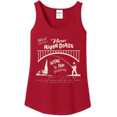 New River Gorge Appalachian Mountains Ladies Essential Tank