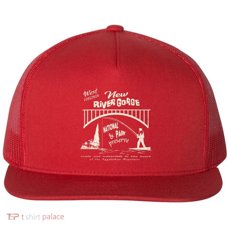 New River Gorge Appalachian Mountains Flatbill Hat