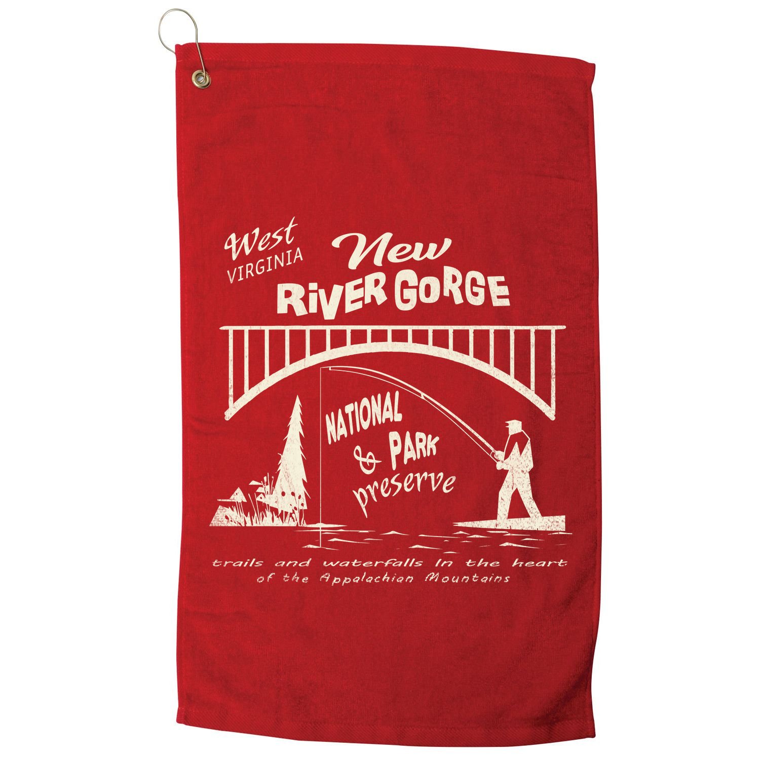 New River Gorge Appalachian Mountains Golf Towel