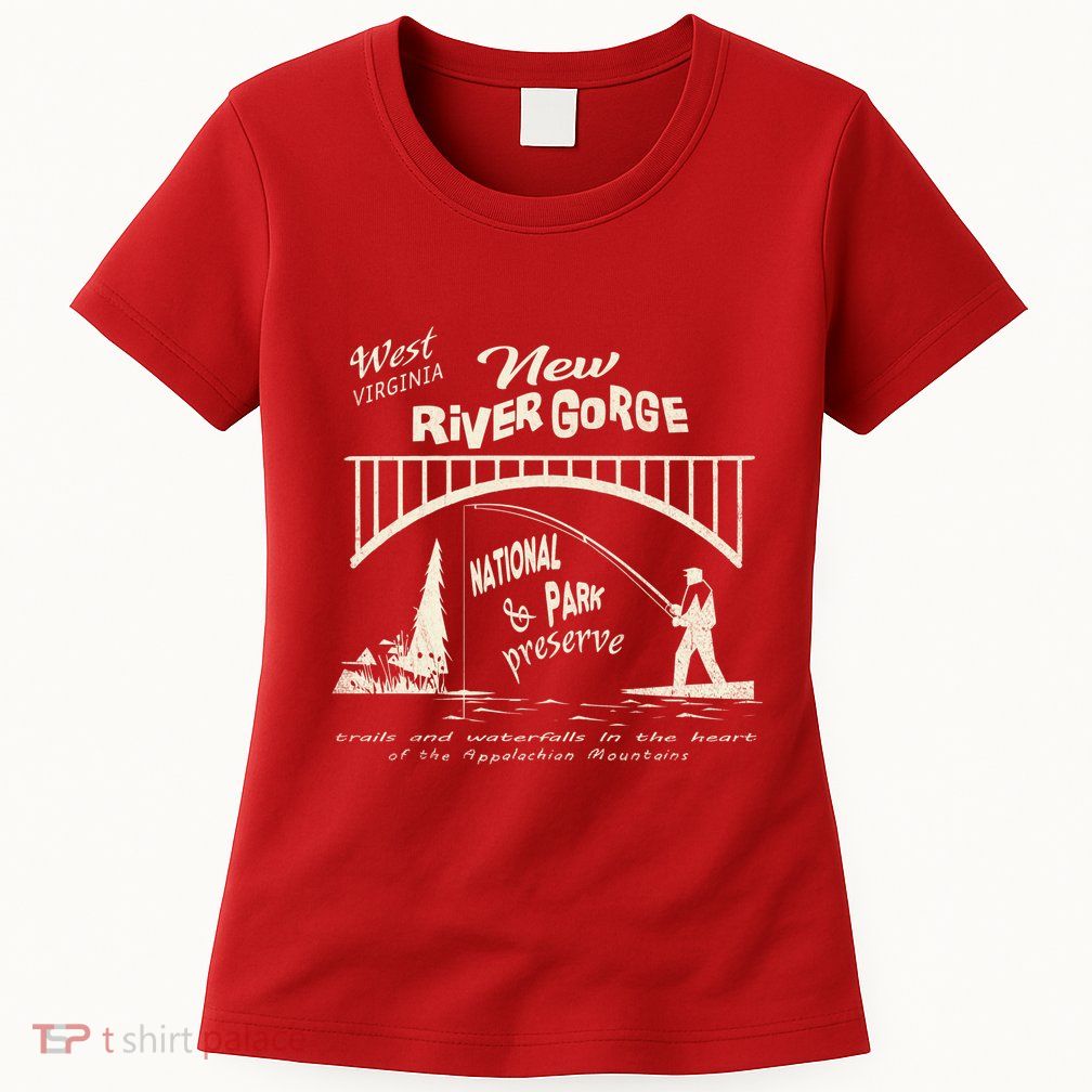 New River Gorge Appalachian Mountains Womens T-Shirt