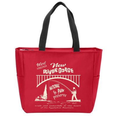 New River Gorge Appalachian Mountains Zip Tote Bag