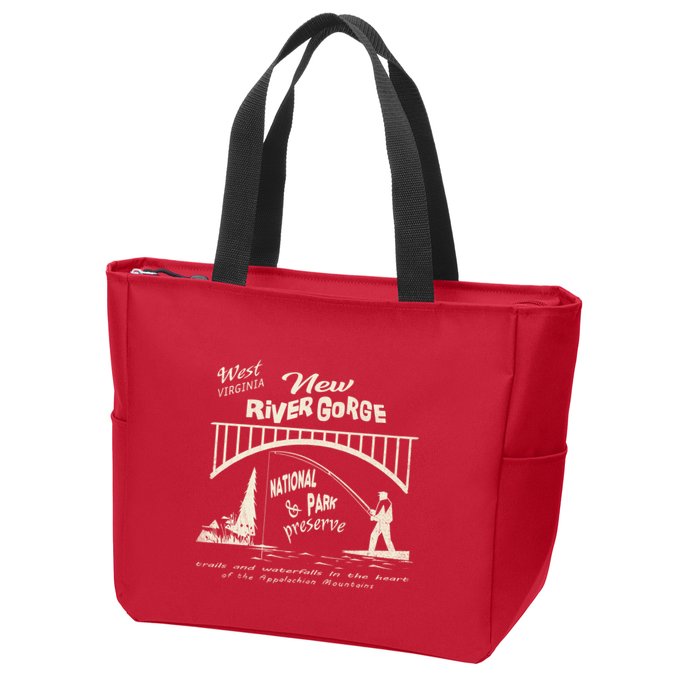 New River Gorge Appalachian Mountains Zip Tote Bag