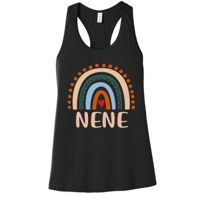 Nene Rainbow Grandma Cute Mothers Day Funny Nene Women's Racerback Tank