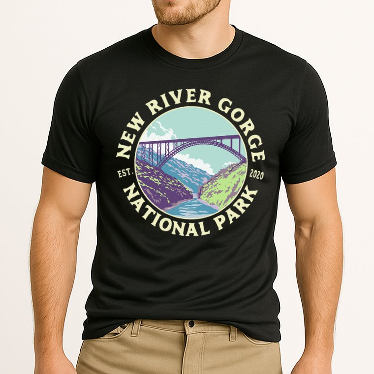 New River Gorge National Park And Preserve West Virginia Cooling Performance Crew T-Shirt