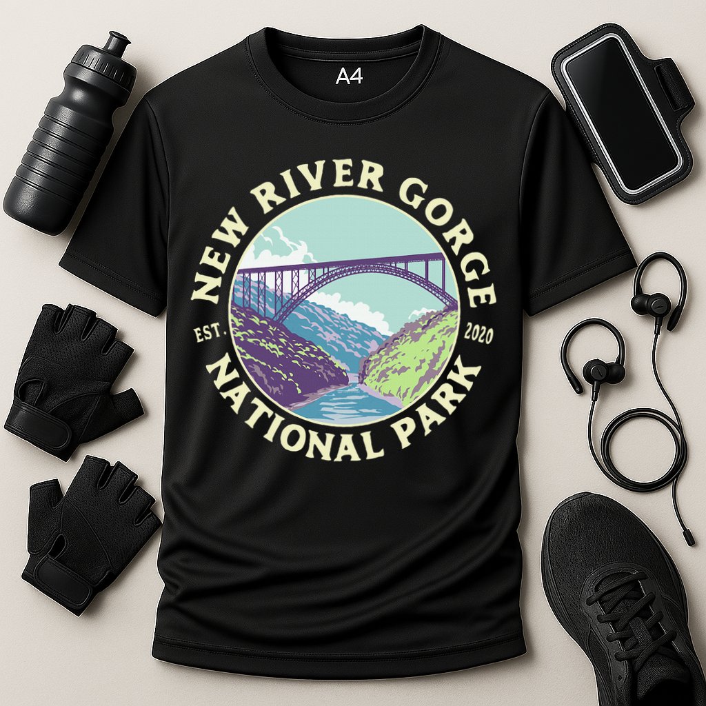 New River Gorge National Park And Preserve West Virginia Cooling Performance Crew T-Shirt