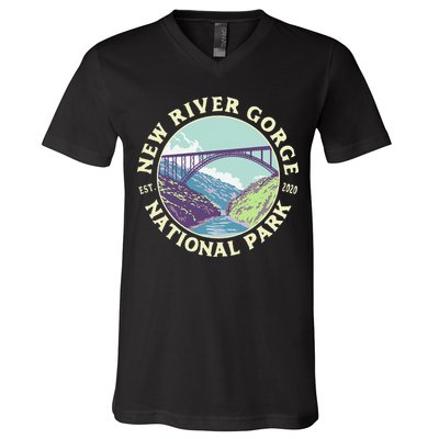 New River Gorge National Park And Preserve West Virginia V-Neck T-Shirt