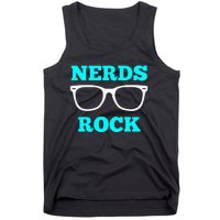 Nerds Rock Gamer Geek Fun Cute Nerd Girl Tank Top