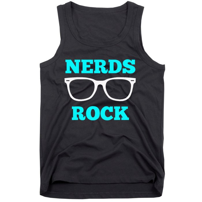 Nerds Rock Gamer Geek Fun Cute Nerd Girl Tank Top